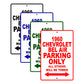1960 Chevrolet Bel Air Parking Only All Others Will Be Towed Aluminum Metal Sign