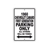 1960 Chevrolet Camaro First Generation Parking Only All Others Will Be Towed Aluminum Sign