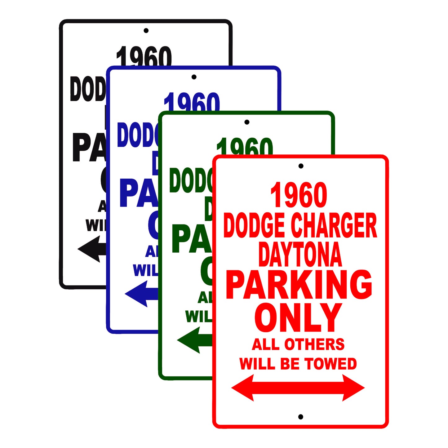1960 Dodge Charger Daytona Parking Only All Others Will Be Towed Aluminum Metal Sign