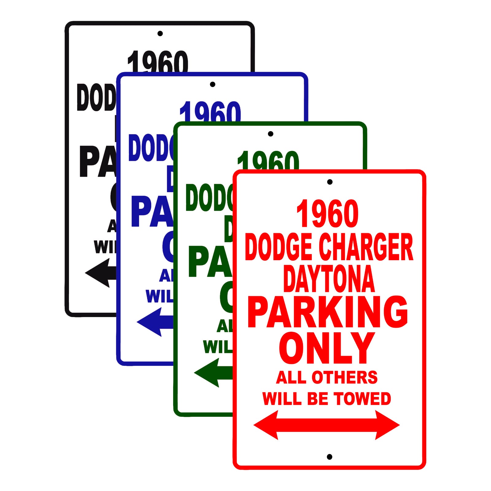 1960 Dodge Charger Daytona Parking Only All Others Will Be Towed Aluminum Metal Sign