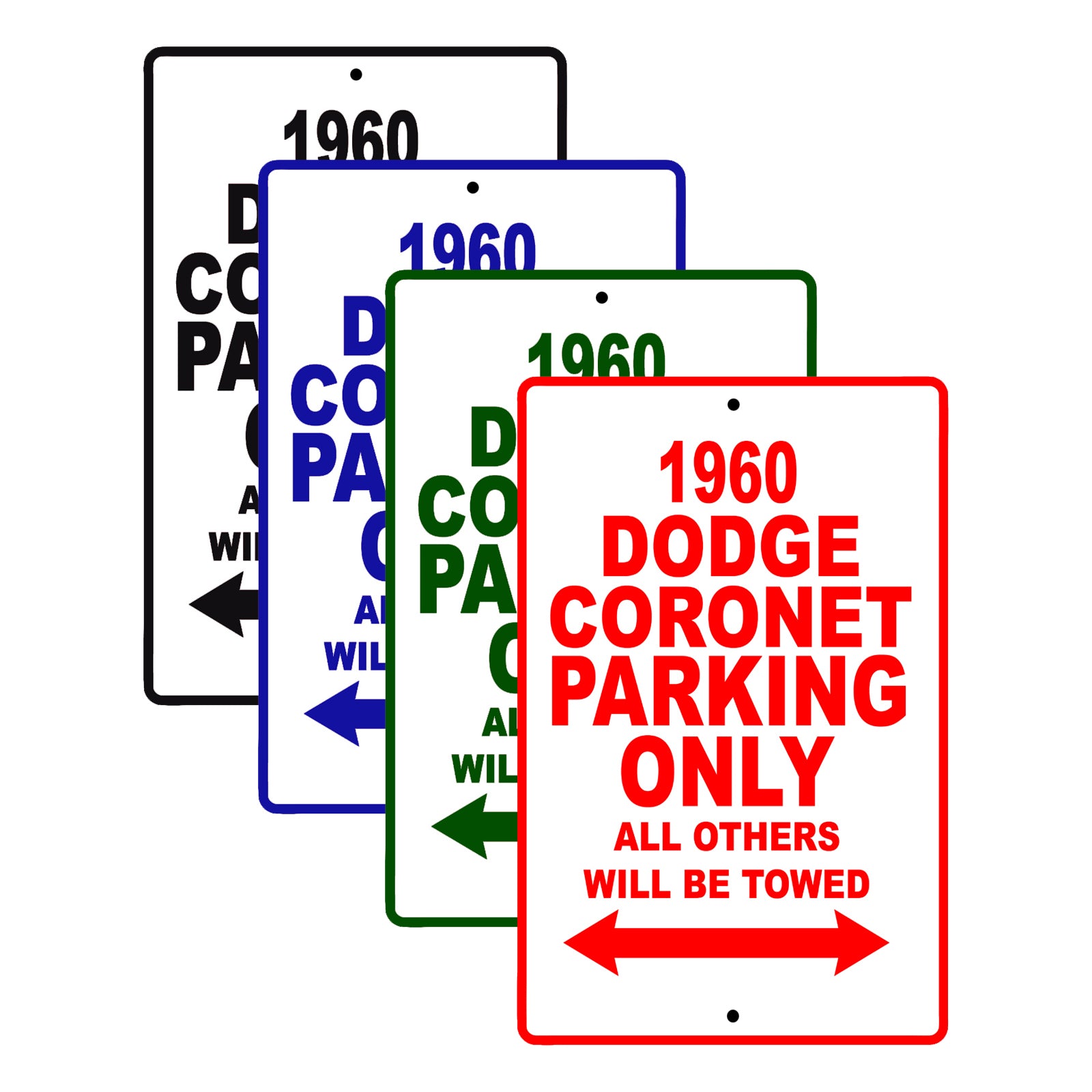 1960 Dodge Coronet Parking Only All Others Will Be Towed Aluminum Metal Sign