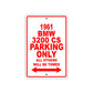 1961 BMW 3200 CS Parking Only All Others Will Be Towed