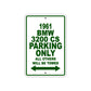 1961 BMW 3200 CS Parking Only All Others Will Be Towed