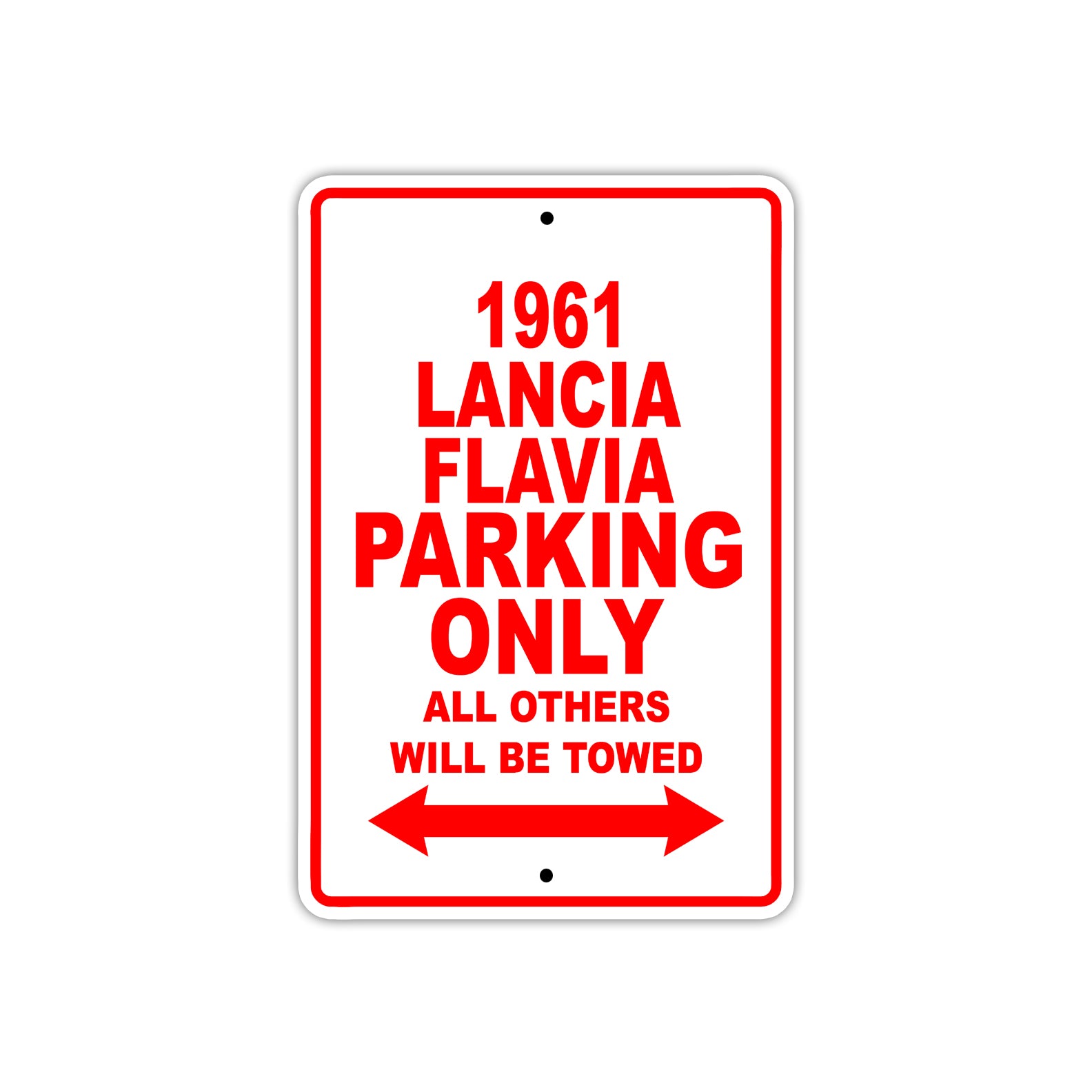1961 LANCIA FLAVIA Parking Only All Others Will Be Towed 