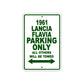 1961 LANCIA FLAVIA Parking Only All Others Will Be Towed 