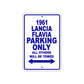 1961 LANCIA FLAVIA Parking Only All Others Will Be Towed 