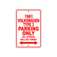 1961 Volkswagen Type 3 Parking Only All Others Will Be Towed