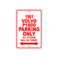 1961 Volvo P1800 Parking Only All Others Be Towed