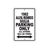 1962 Alfa Romeo Giulia Parking Only All Others Be Towed