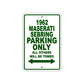 1962 Maserati Sebring Parking Only All Others Will Be Towed