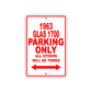 1963 Glas 1700 Parking Only All Others Will Be Towed Sign