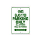 1963 Glas 1700 Parking Only All Others Will Be Towed Sign Plate