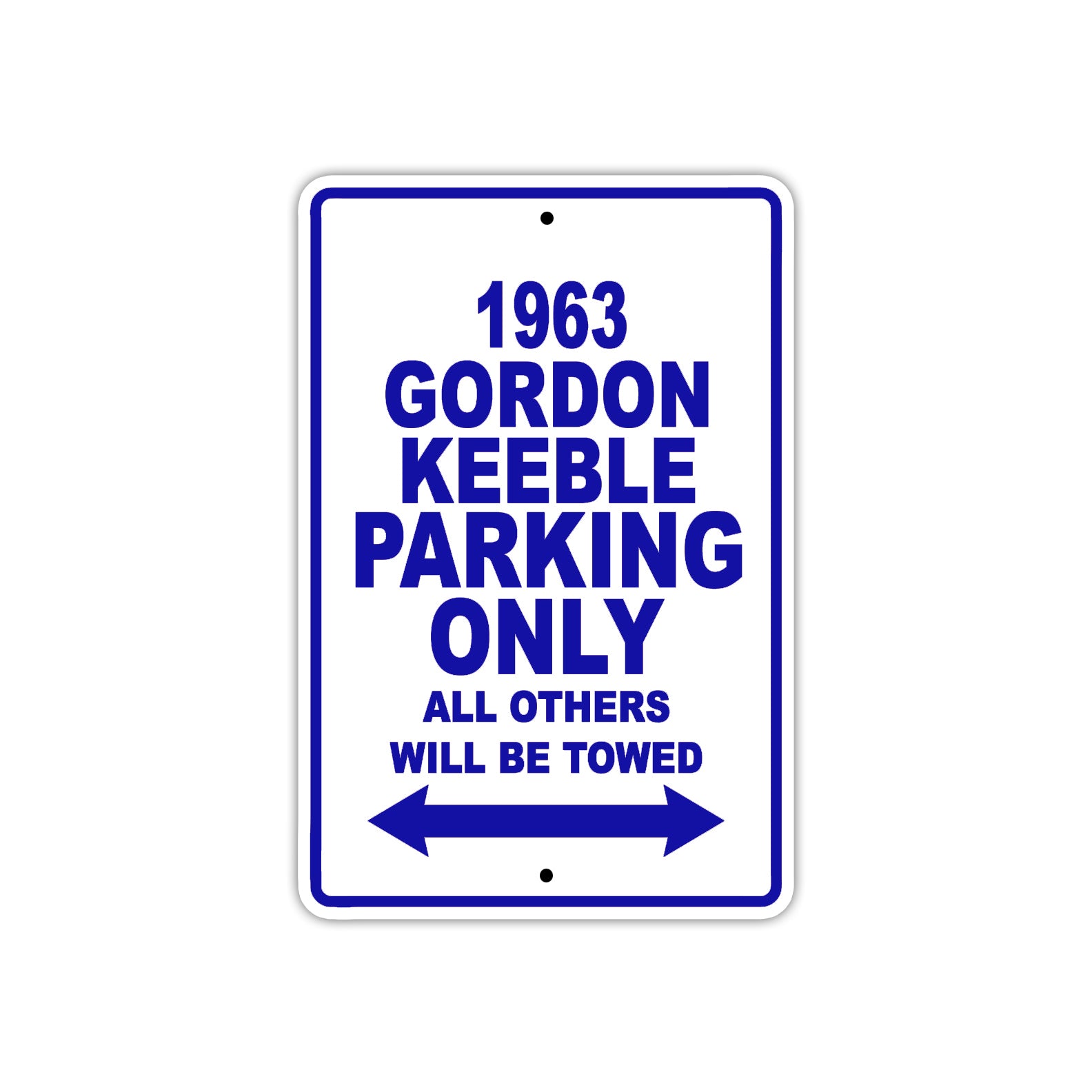 1963 Gordon Keeble Parking Only All Others Will Be Towed Signs