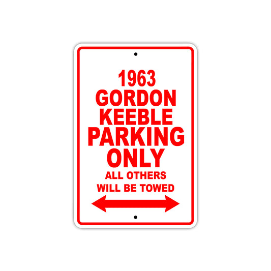 1963 Gordon Keeble Parking Only All Others Will Be Towed Signs