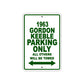 1963 Gordon Keeble Parking Only All Others Will Be Towed Sign