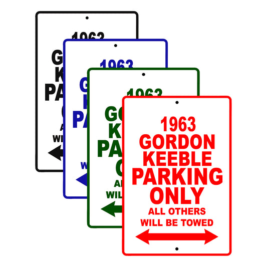1963 Gordon Keeble Parking Only All Others Will Be Towed Signs