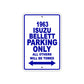 1963 ISUZU Bellett Parking Only All Others Will Be Towed 