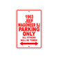 1963 Jeep Wagoneer SJ Parking Only All Others Will Be Towed
