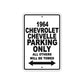 1964 Chevrolet Chevelle Parking Only All Others Will Be Towed Metal Sign Plate