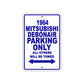 1964 Mitsubishi Debonair Parking Only All Others Will Be Towed Metal Sign Plate