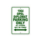 1964 Opel Diplomat Parking Only All Others Will Be Towed 