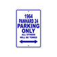 1964 Panhard 24 Parking Only All Others Will Be Towed Sign