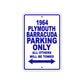 1964 Plymouth Barracuda Parking Only All Others Will Be Towed