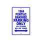 1964 Pontiac Banshee Parking Only All Others Will Be Towed Sign