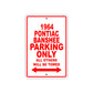 1964 Pontiac Banshee Parking Only All Others Will Be Towed 