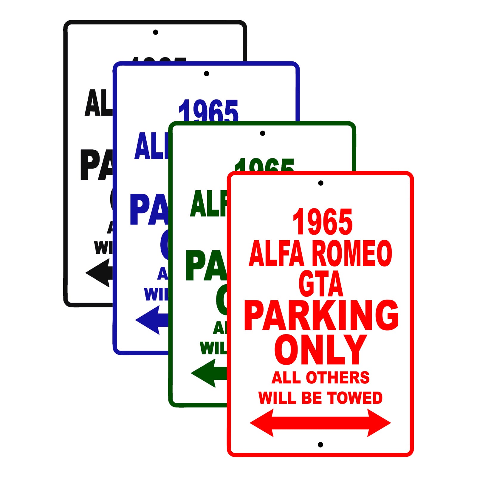 1965 ALFA Romeo GTA Parking Only All Others Will Be Towed