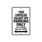 1965 Chrysler Valiant AP6 Parking Only All Others Will Be Towed 