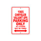 1965 Chrysler Valiant AP6 Parking Only All Others Will Be Towed 