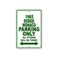 1965 Dodge Manaco Parking Only All Others Will Be Towed