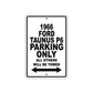 1965 Ford Taunus P6 Parking Only All Others Will Be Towed Aluminum Metal Sign Plate