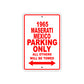1965 Maserati Mexico Parking Only All Others Will Be Towed