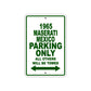 1965 Maserati Mexico Parking Only All Others Will Be Towed 