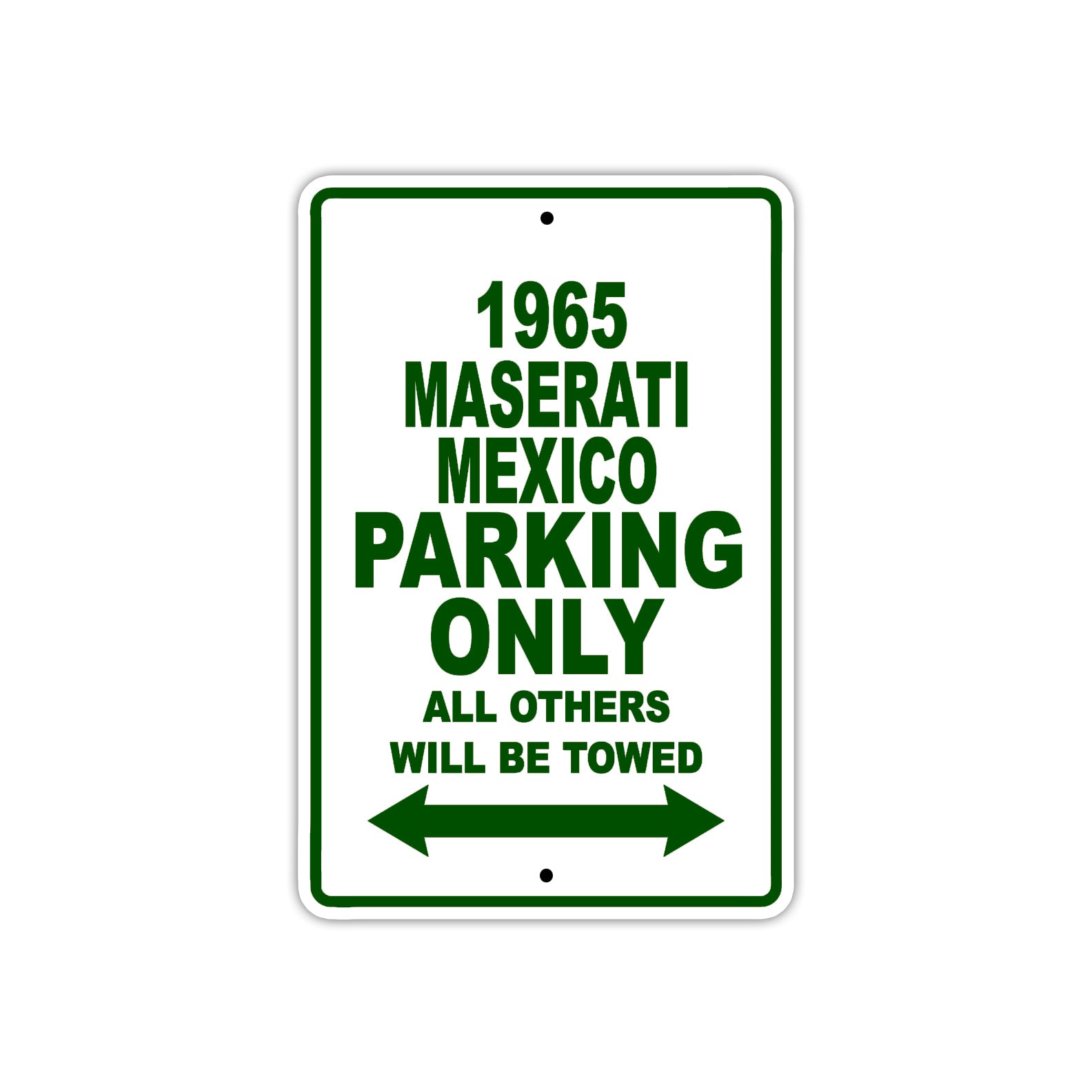1965 Maserati Mexico Parking Only All Others Will Be Towed 