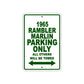1965 Rambler Marlin Parking Only All Others Will Be Towed 