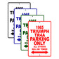 1965 Triumph TR4A Parking Only All Others Will Be Towed 