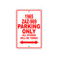 1965 ZAZ-969 Parking Only All Others Will Be Towed