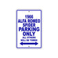 1966 Alfa Romeo Spider Parking Only All Others Will Be Towed 