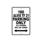 1966 Alvis TF 21 Parking Only All Others Will Be Towed