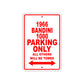 1966 Bandini 1000 Parking Only All Others Will Be Towed 