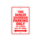 1966 Daimler Sovereign Parking Only All Others Will Be Towed Sign Plate
