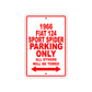 1966 Fiat 124 Sport Spider Parking Only All Others Will Be Towed Sign