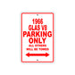 1966 Glas Parking Only All Others Will Be Towed Sign