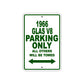1966 Glas Parking Only All Others Will Be Towed Sign Plate