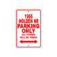 1966 Holden HR Parking Only All Others Will Be Towed Sign