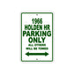 1966 Holden HR Parking Only All Others Will Be Towed Sign Plate