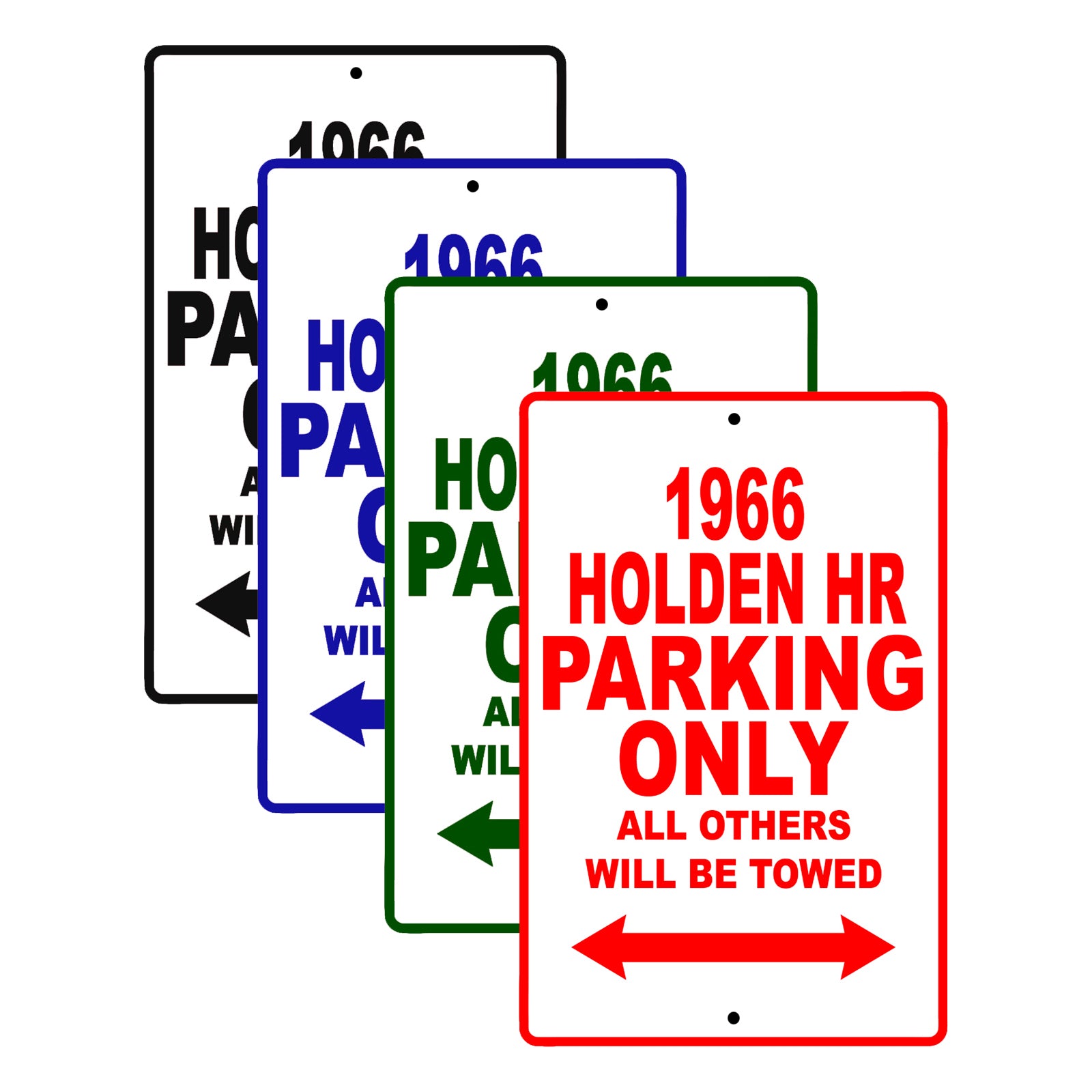 1966 Holden HR Parking Only All Others Will Be Towed Signs